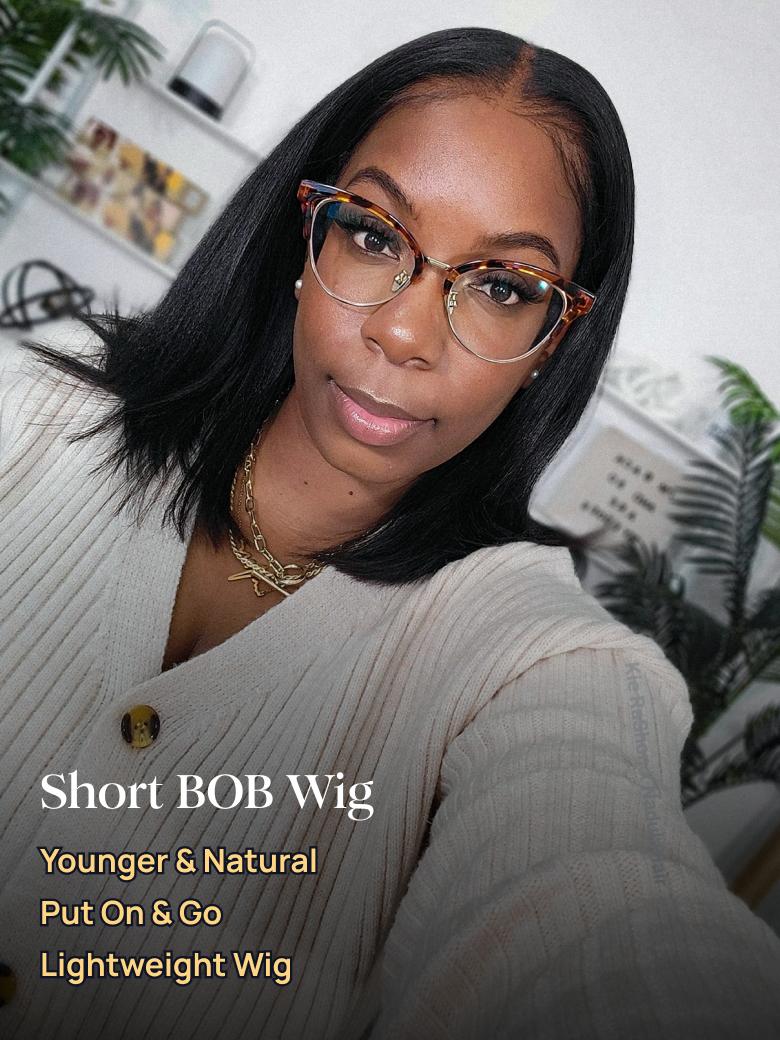 
        Pre everything Wig 2.0™| Nadula 13x4 Straight Bob Real Ear to Ear Lace Front Put on and Go Wig    