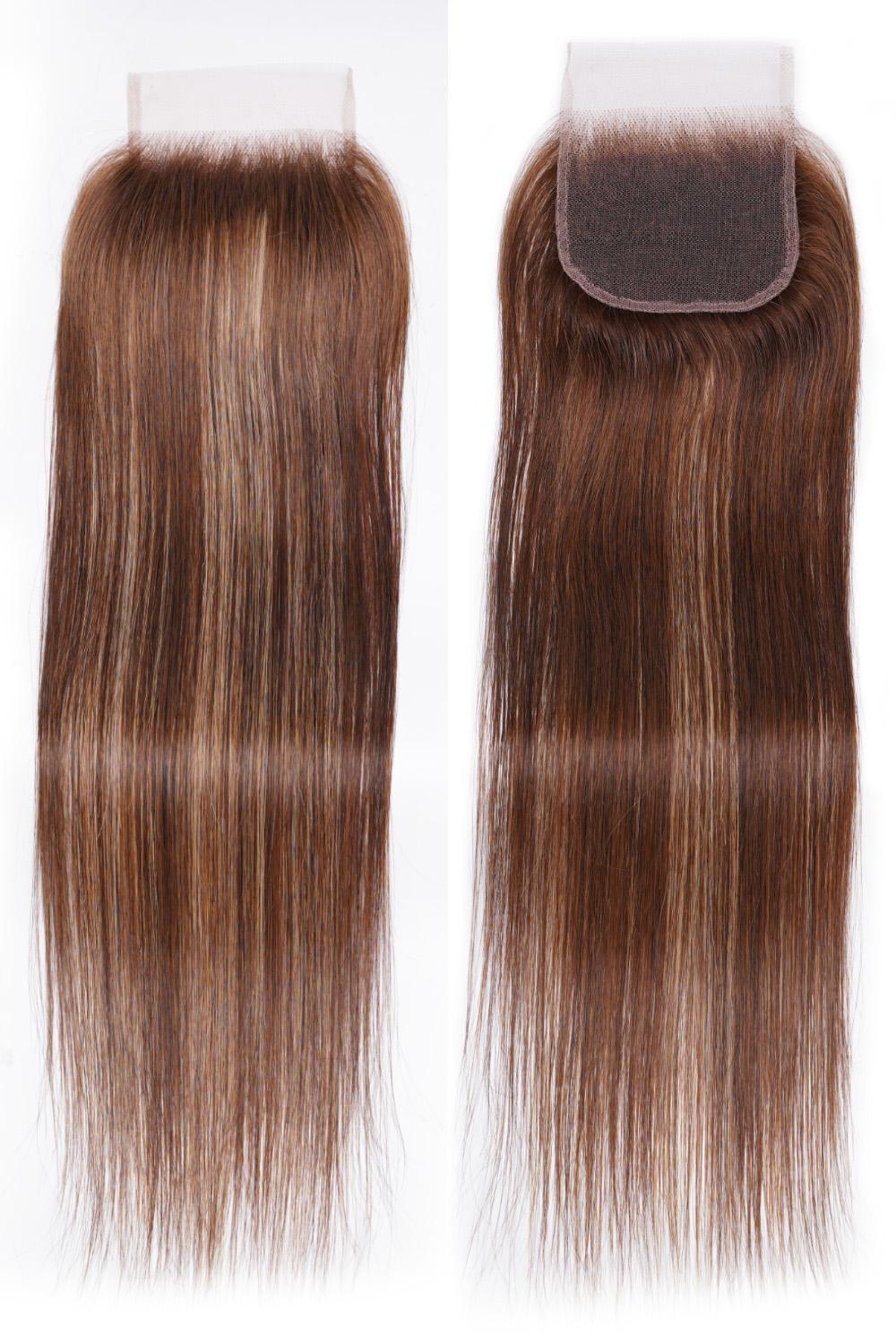 Nadula 1 Piece Straight Virgin Hair 4x4 Lace Closure Piano