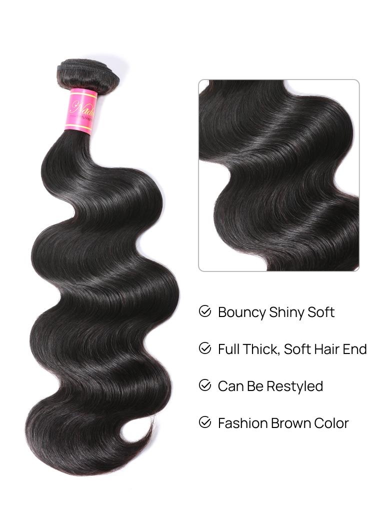 Nadula Real Brazilian Virgin Remy Hair Weave Body Wave 1 Bundle Brazilian Human Hair