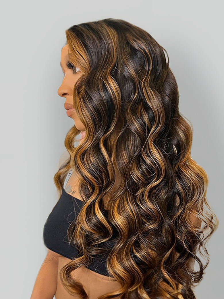 
        Nadula Balayage Hair Color Virgin Hair Bundles 3 Bundles Body Wave 1B/30# Highlights Ombre Color Bundles    