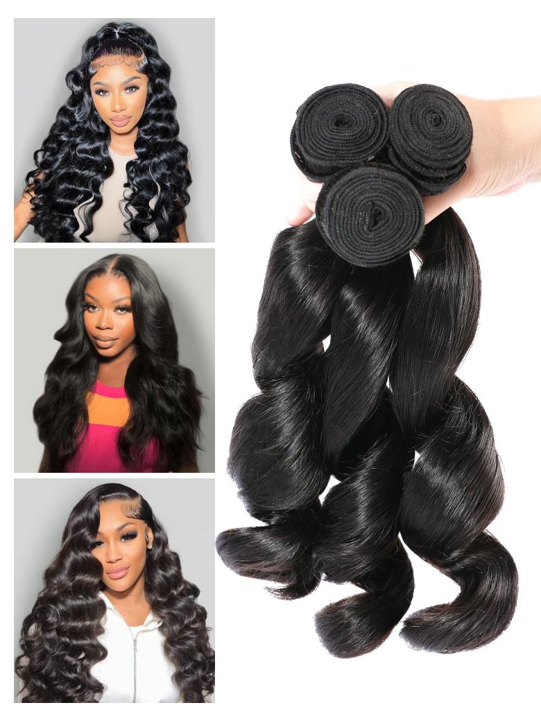 Nadula 1PC Loose Wave Hair Brazilian Human Hair Weave3