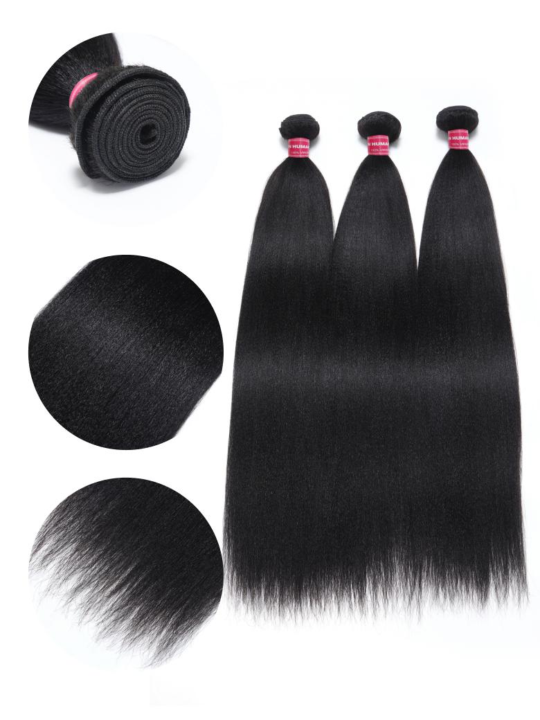 
        Nadula Best Yaki Straight Hair Weave 4 Bundles Virgin Human Hair Extensions Cheap Remy Hair    