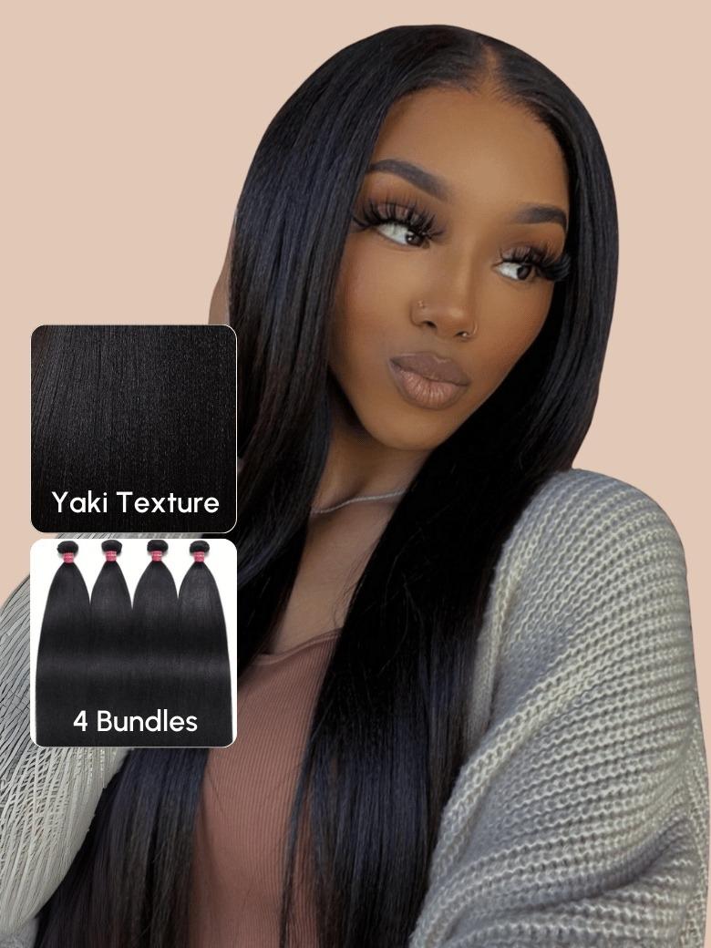 
        Nadula Best Yaki Straight Hair Weave 4 Bundles Virgin Human Hair Extensions Cheap Remy Hair    