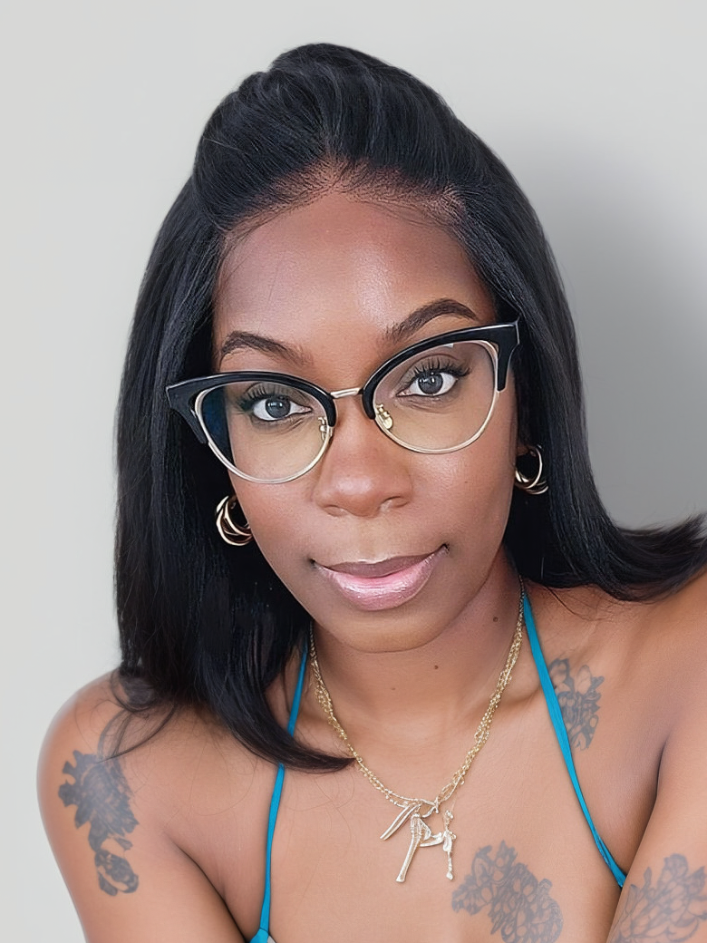 
        Nadula Youtubes' Same 7x5 Byebye Knots Bob Wig Yaki Straight Put On and Go Wig For Crazy Sale    