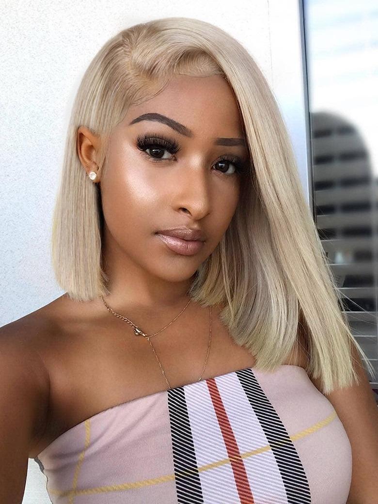 
        Nadula Short 613 Blonde Bob Wig Human Hair 13x4 Transparent Lace Front Wig    
