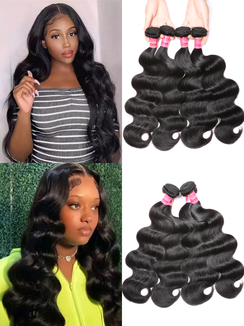 
    Nadula Body Wave 4 Bundles Piano Honey Blond Highlight Brown Hair Weave 100% Human Hair  Unprocessed Hair Extension