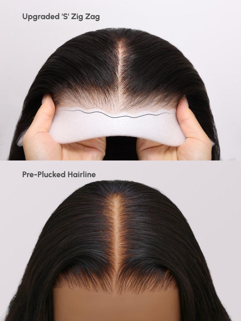 
        Nadula Flash Sale Bye Bye Knots 7x5 Pre-Bleached Invisible Knots Yaki Bob Glueless Straight Wig    