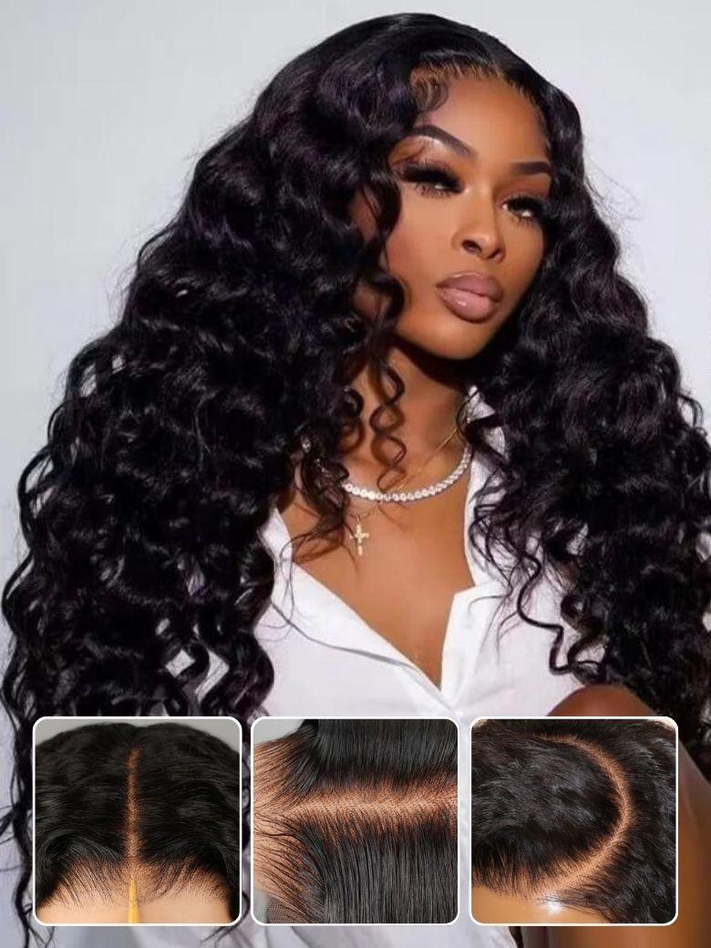 
    Nadula Flash Sale 3D Body Wave Pre Bleached Put on and Go Lace Closure Glueless Human Hair Wig