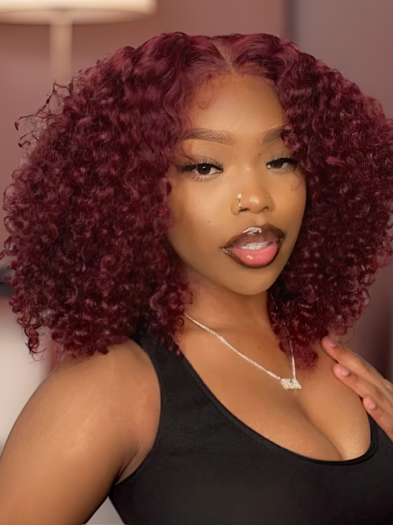 Nadula Limited Stock #33 Ginger Copper Red Wigs Kinky Curly Monofilament  Cap Wig Glueless Wig