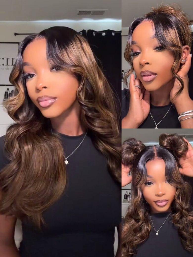 From 18inch Nadula Flash Sale Brown Highlight Body Wave 7x5