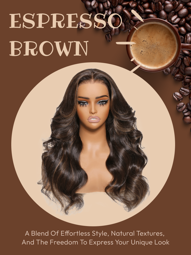 
    Nadula Mocha Brown Highlight Wig 13x4 Pre-everything Loose Body Wave Wig Chocolate Brown with Caramel Highlights