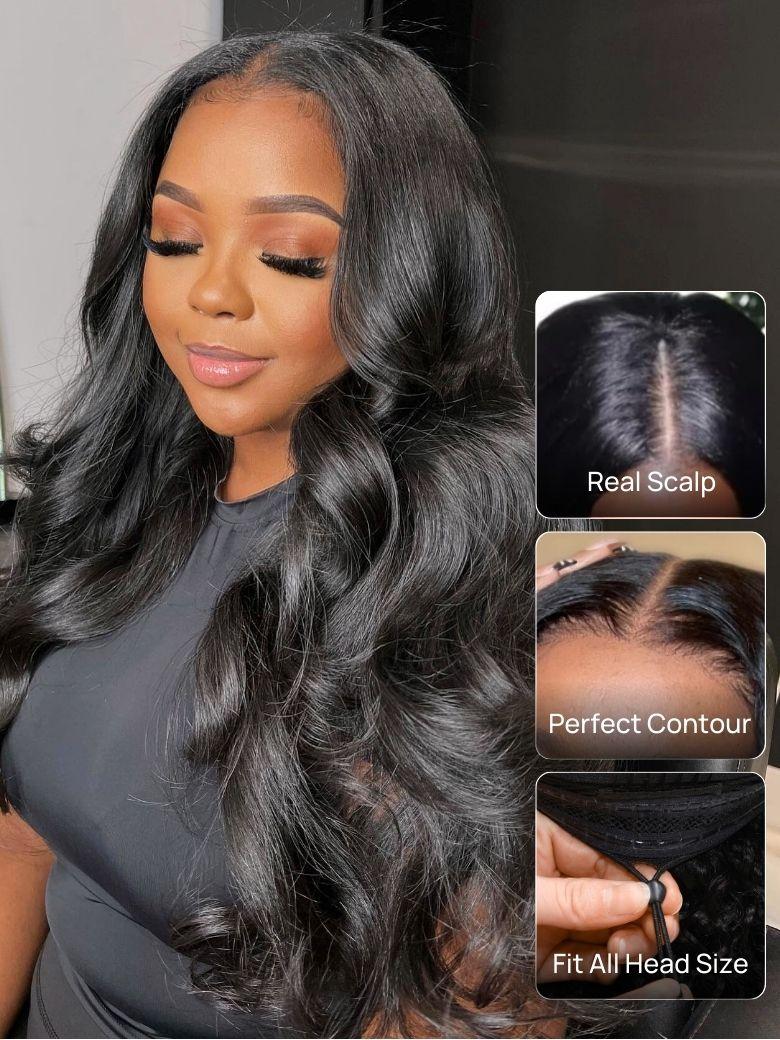 
        Nadula Beginner Friendly Body Wave V Part Wig No Leave Out Upgrade U Part Human Hair Wigs    