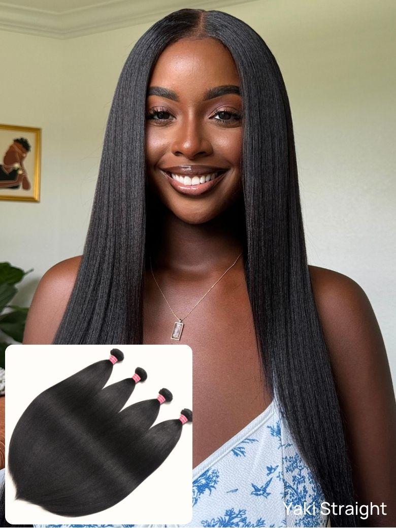 
        Nadula Best Yaki Straight Hair Weave 3 Bundles Virgin Human Hair Extensions Cheap Remy Hair    