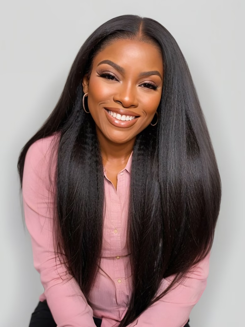 Nadula Flash Sale U & V Part Kinky Straight Wig Beginner Friendly Glueless Wig For Sale