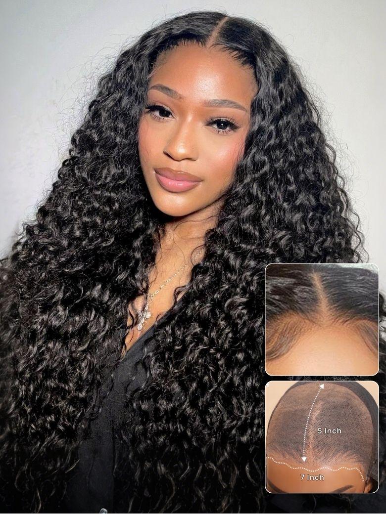 Nadula 7x5 and 13x4 Water Wave Drawstring™ Wig Put on3