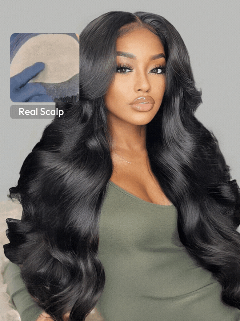$100 Off Code: Save100 | Nadula 13x4 HD Real Scalp™ Lace Frontal Wig Skin-melt HD Lace 3D Body Wave Wig