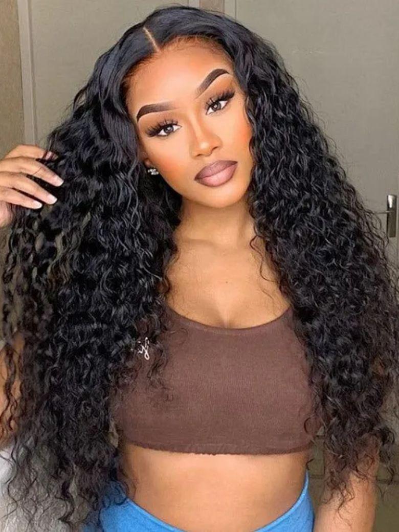 200% Density 7x5/ 13x4 Glueless Wigs Flash Sale Jerry Curly Hair Wigs Put On And Go Human Hair Wigs