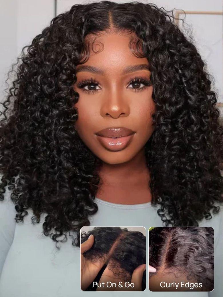 
        Nadula Bye Bye Knots Wig | 7x5 Kinky Curly Pre cut Lace Closure Human Hair Wigs     