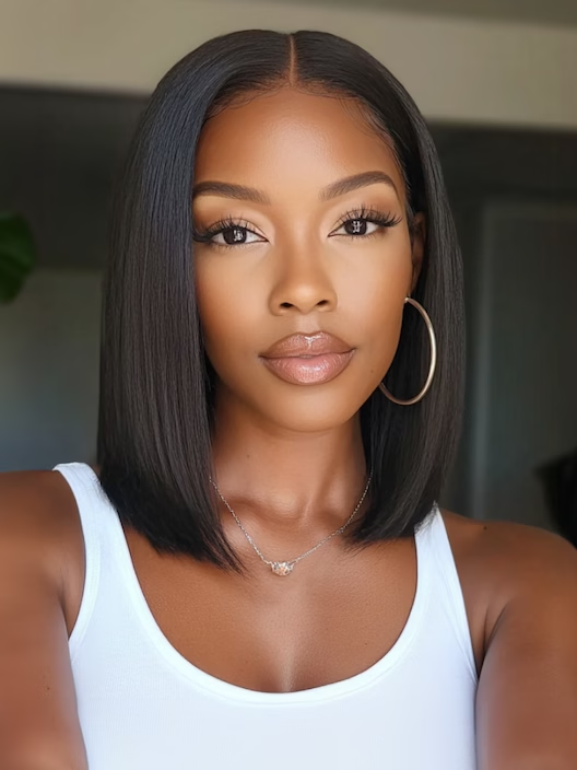 Nadula Silky Blunt Cut Glueless 2x6 Lace Closure Wig Shoulder