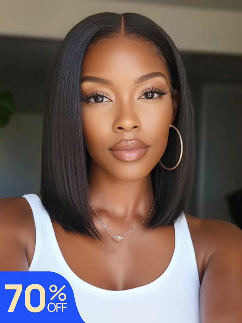 Nadula Flash Sale Straight Hair 13x5x0.5 T Part Bob And 7x5 Byebye Knots Lace Closure Wigs Glueless Human Hair Wig Natural Hairline
