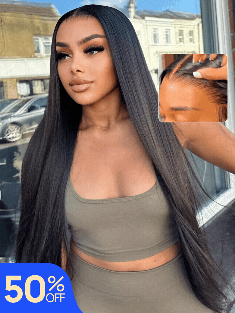 
    Nadula Flash Deal T Part Lace Straight Wig And 7x5 Bye Bye Knots Straight Hair Glueless Wig