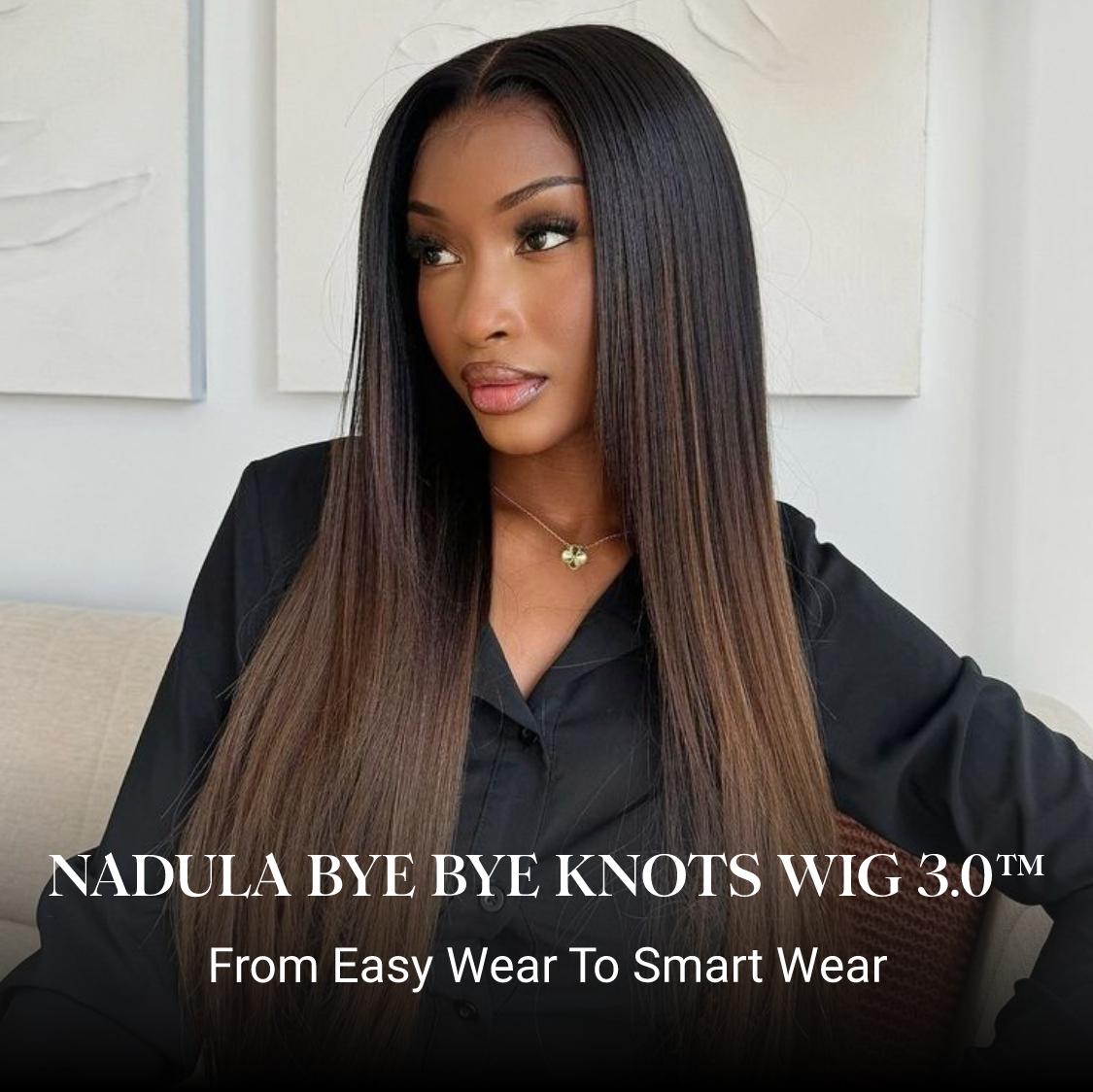 
    Nadula 7x5 Bye Bye Knots Loose Body Wave Lace Closure Wig Rich Chocolate Brown Hair with Face-Framing Highlights