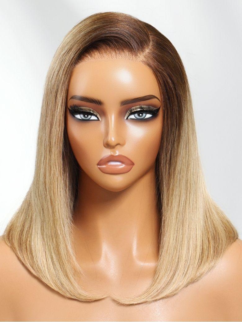 Nadula 7x5 Straight Hair Wig Brown and Honey Blonde Highlight3
