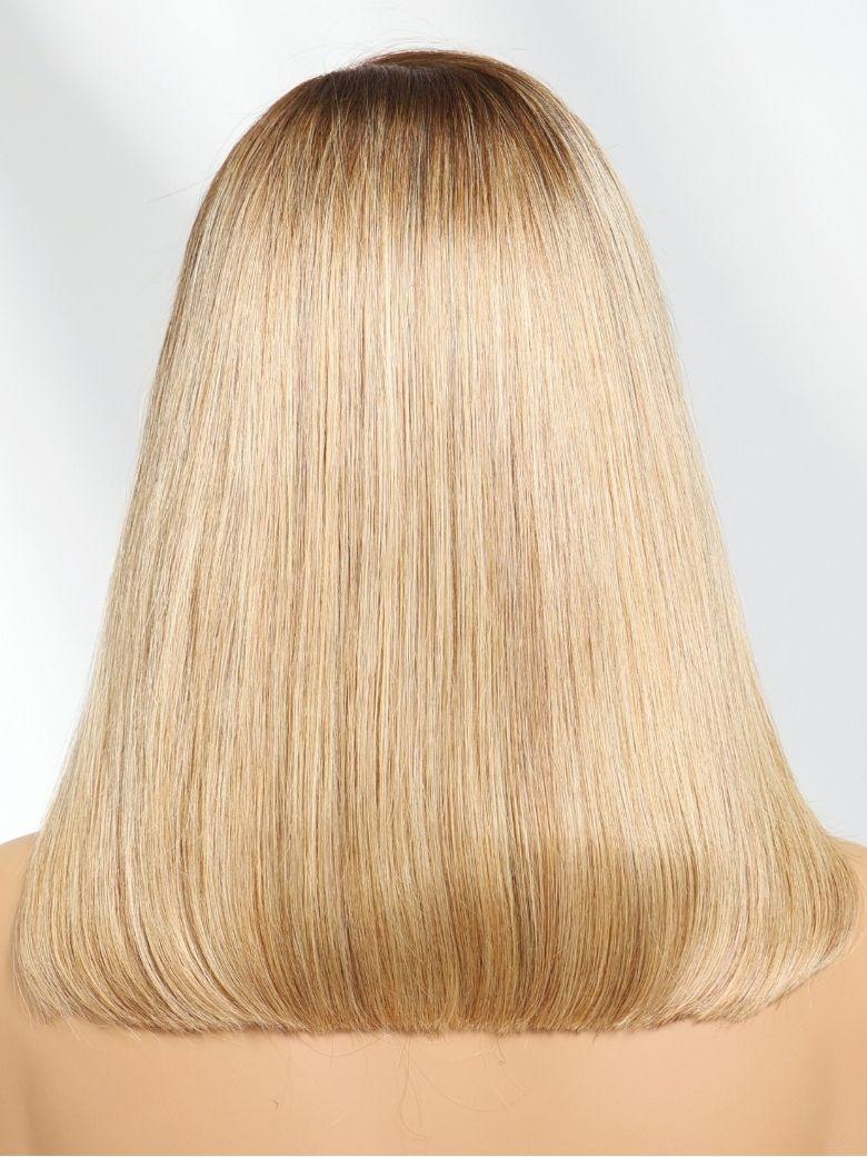 
    Nadula 7x5 Straight Hair Wig Brown and Honey Blonde Highlight Put on and Go Wig Invisible Knots Wig