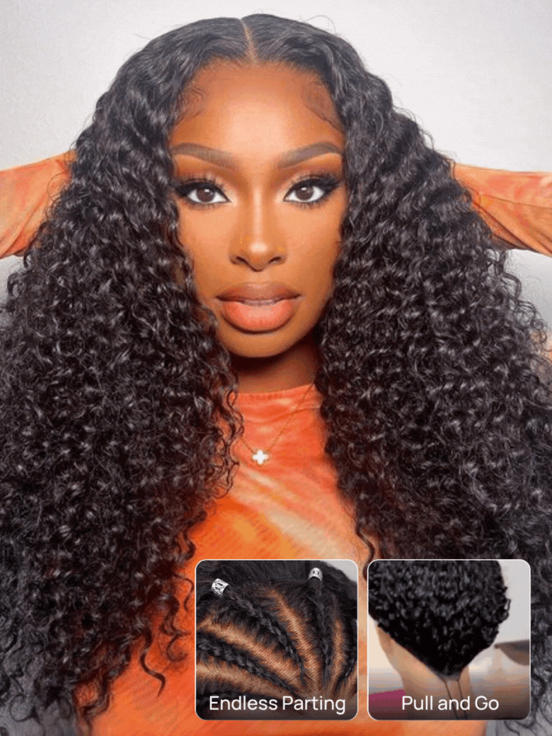 
    Nadula 13x4 HD Real Scalp™ Water Wave Lace Frontal Wig Skin-melt HD Lace Human Hair Wigs with Invisi Drawstring