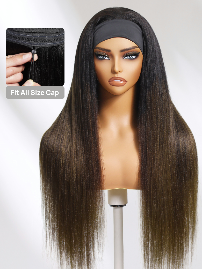 $89=18 inch| Nadula Flash Sale Chestnut Brown Ombre Colored Headband Wig Beginner Friendly Glueless Human Hair Wigs