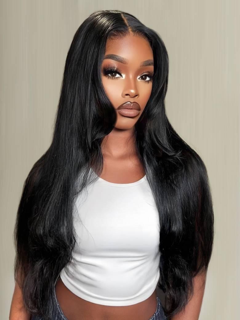 Nadula Flash Sale Straight Hair Wigs 4x0.75 T Part And 7x5 Byebye Knots Put On And Go Glueless Human Hair Wigs