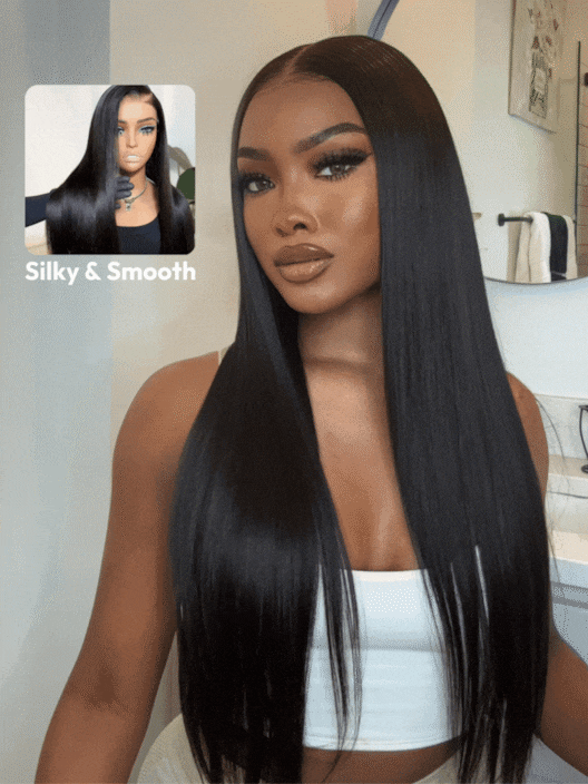 $1 Get 2nd Wig | Nadula Flash Sale 4x0.75 Lace Part Silky Straight Hair Wigs Natural Hairline 180% Density