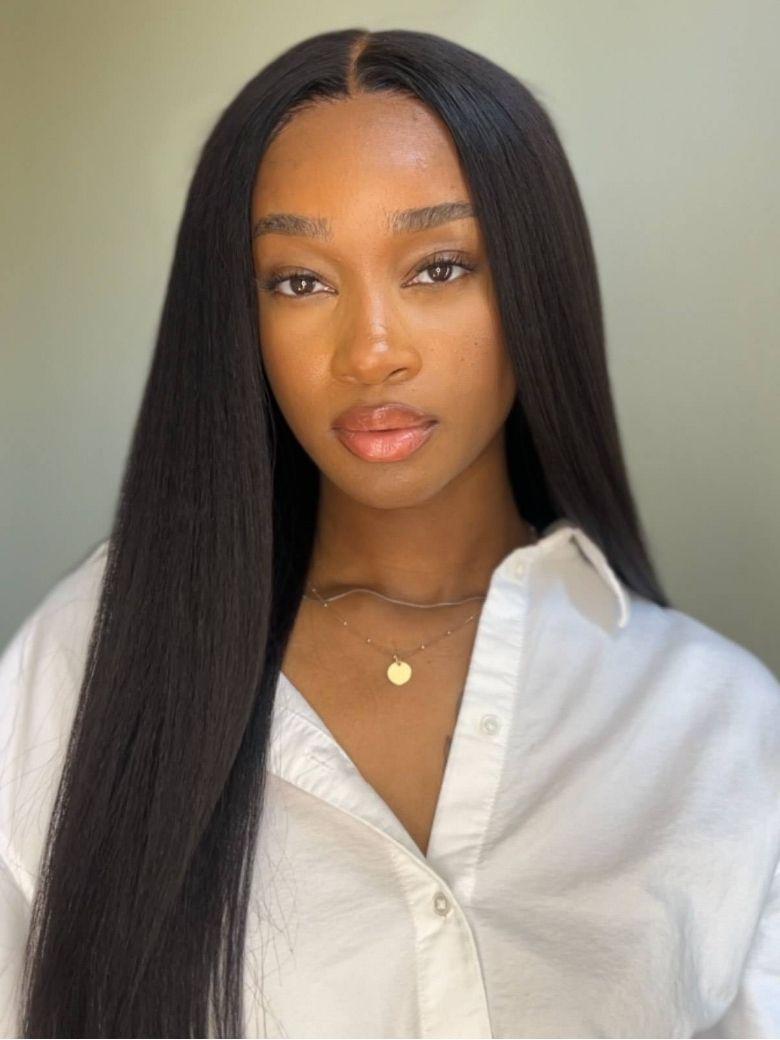 Nadula Flash Sale Kinky Straight Hair Wigs 7x5 Byebye Knots Invisible Lace And 4x0.75 Lace Part Natural Hairline
