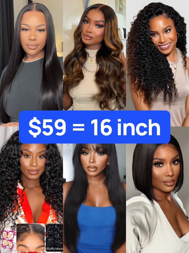 $59=16 Inch | Nadula Flash Sale Hot Glueless Human Hair Wigs Affordable Natural Looking Wig