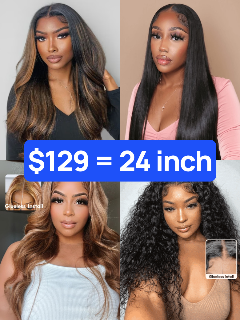 $129=24 Inch | Nadula Flash Sale Hot Selling Put On And Go Wigs Beginner Friendly Human Hair Wigs