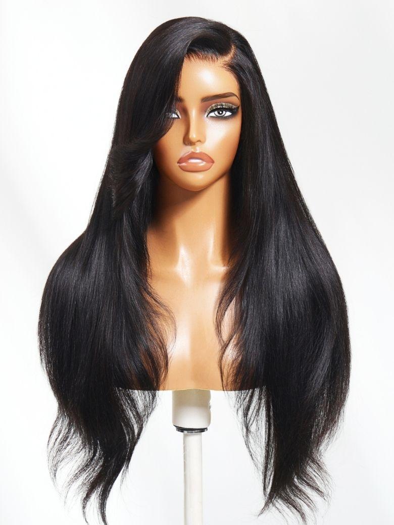 
    Nadula 13x4 Pre everything™ Long Sleek Side Part Wig with Face-Framing Bangs Ear To Ear Lace Glueless Wig with Invisi Drawstring