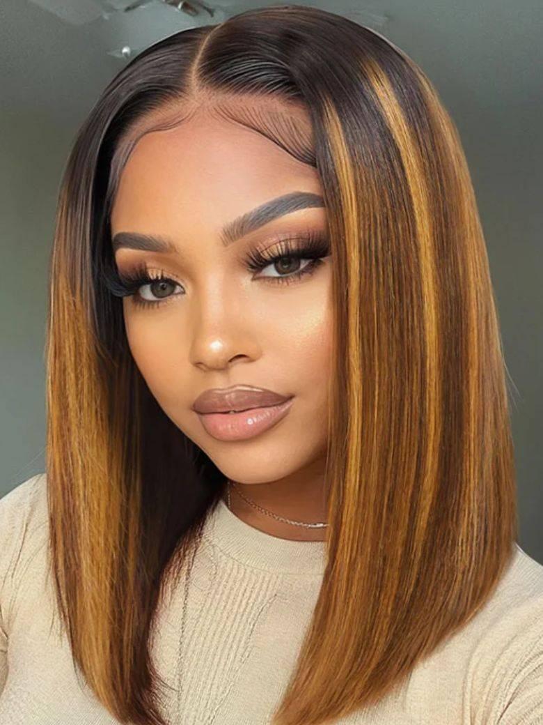 Nadula Flash Sale Mocha Brown Highlight Wigs Pre-Bleached Natural Looking