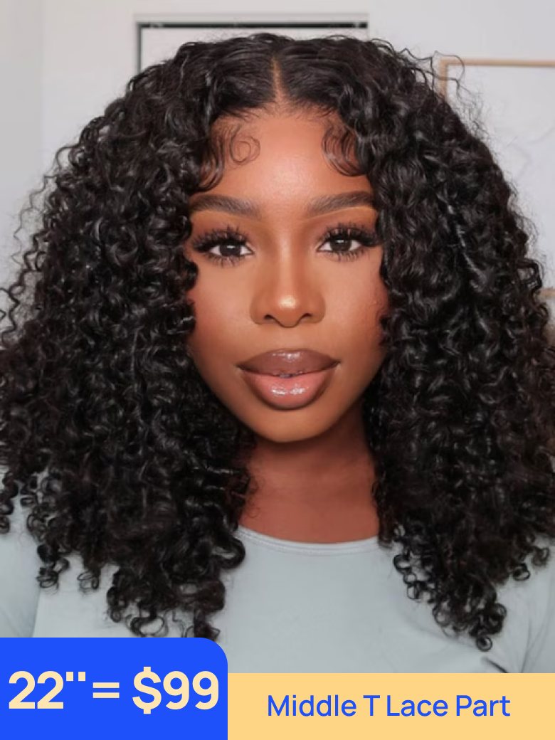22" = $99 | Nadula Flash Sale 4x0.75 Lace Part Kinky Straight And Kinky Curly Lace Lace Part Human Hair Wigs Natural Hairline