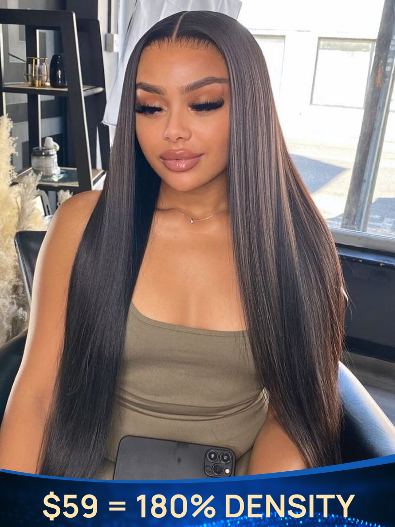 Nadula Flash Sale Straight Hair 4x0.75 T Part Lace Human Hair Wigs Natural Hairline