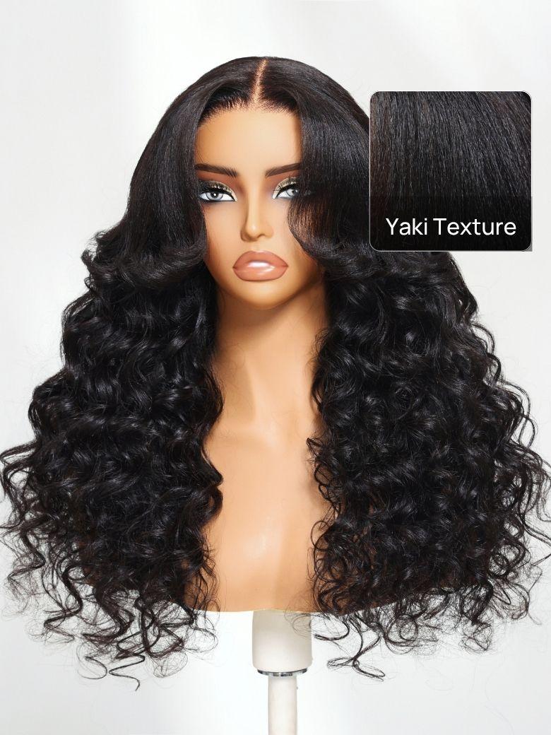 Nadula 7x5 Yaki Loose Body Wave Soft Bouncy Curls Bye Bye Knots Wig Put on and Go Human Hair Wigs