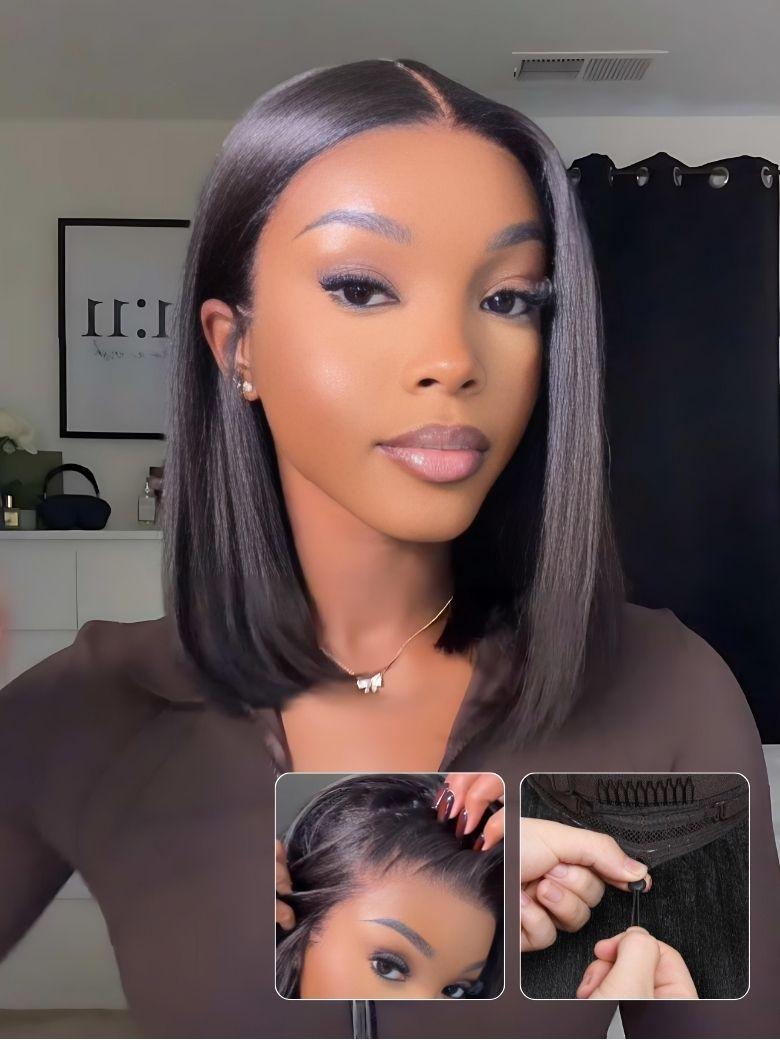 Nadula Pre everything Wig 13x4 Light Yaki Bob and Yaki