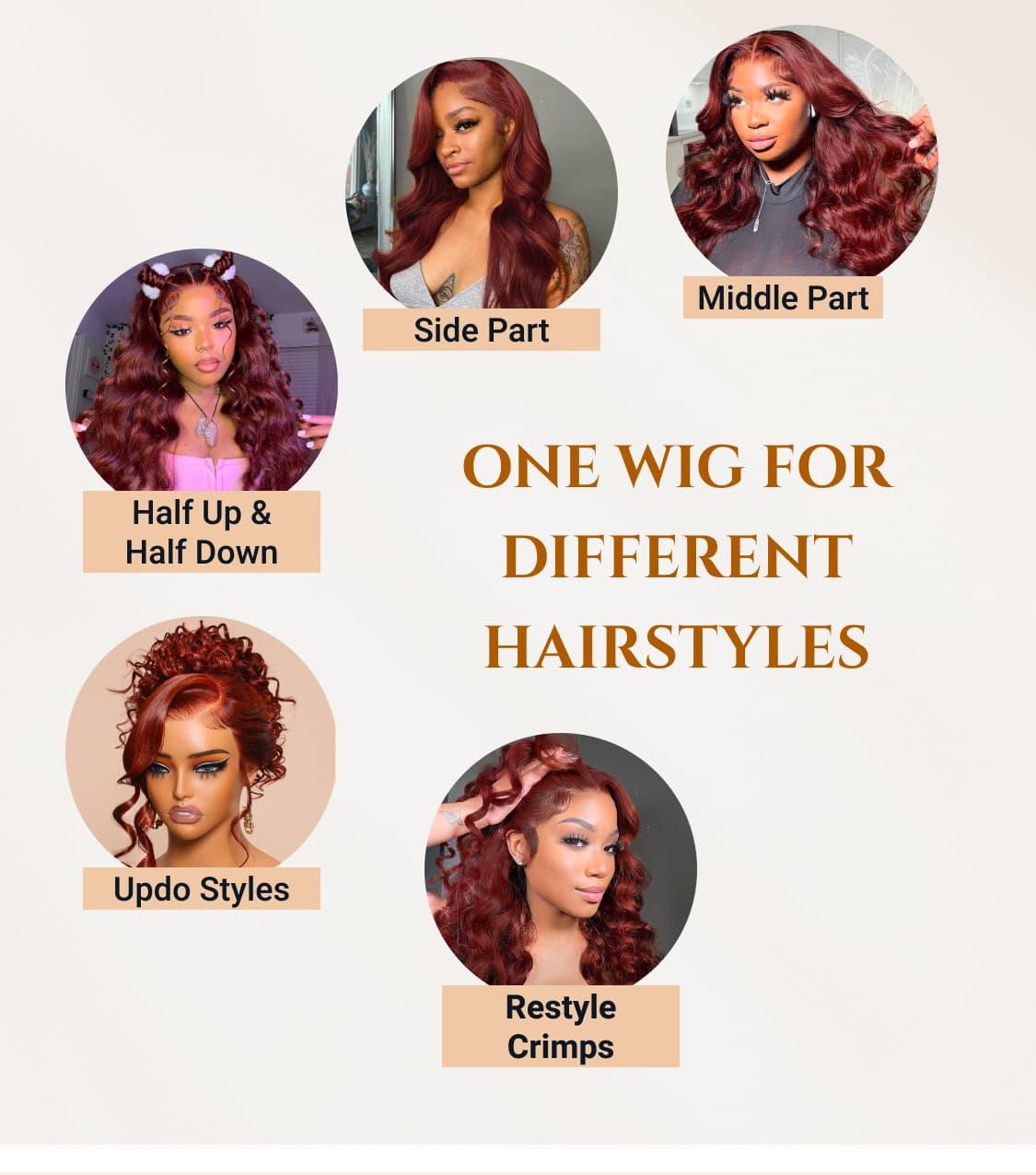 
        Sara Same Wig | Nadula Bye Bye Knots Wig 7x5 Reddish Brown Body Wave Pre Bleached Invisible Knots Glueless Wig    