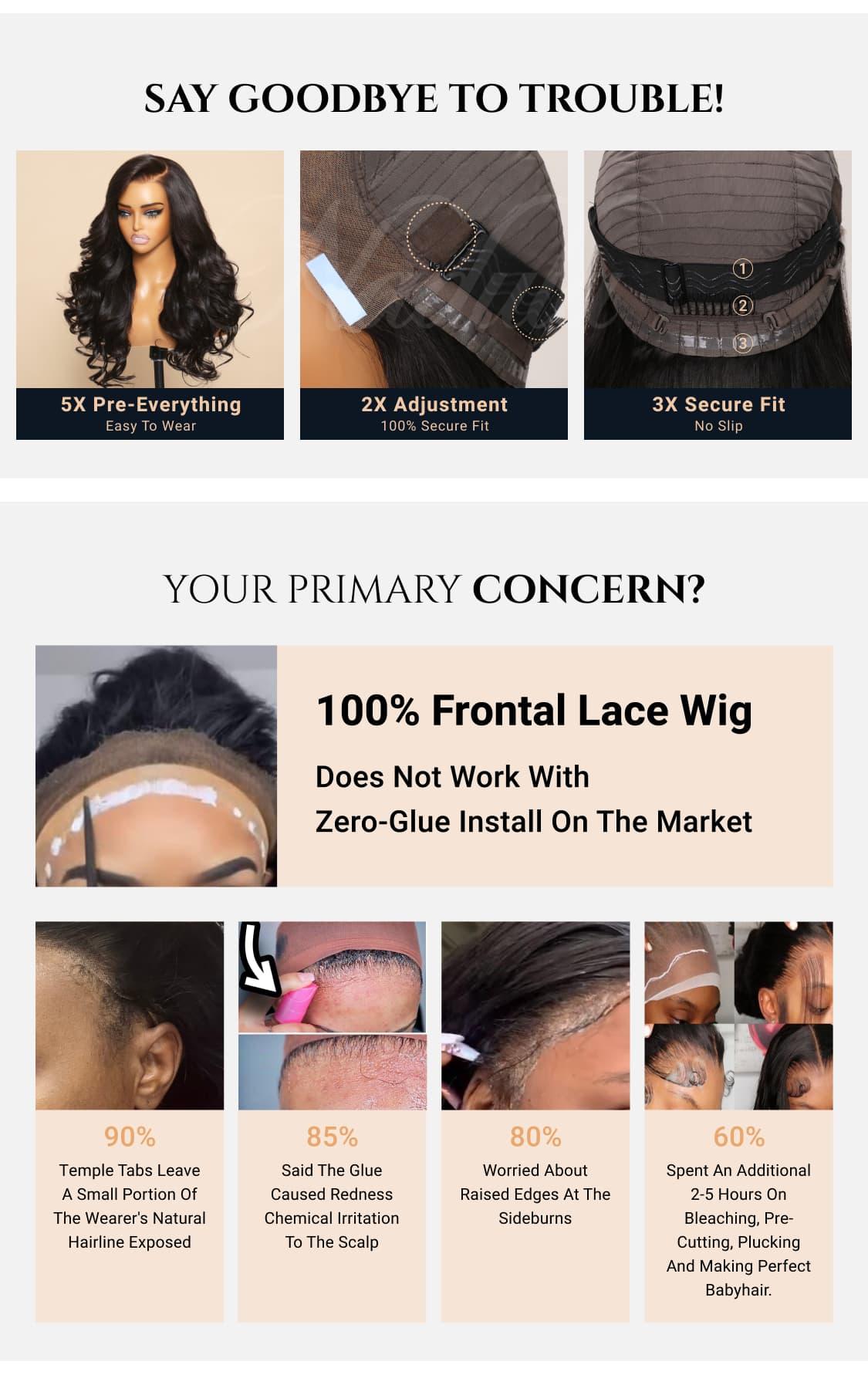 
    Nadula Flash Sale 13x4 Pre everything Lace Frontal Loose Body Wave Wig Dark Brown Wig with Face-Framing Highlights