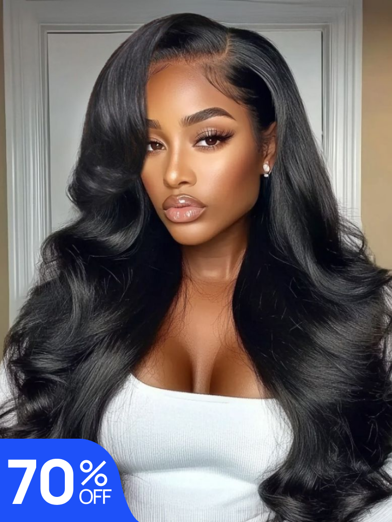 Nadula Flash Sale 360 Lace Frontal And 7x5 Bye Bye Knots Body Wave Invisible Lace Closure Wig Put On And Go Glueless Wig