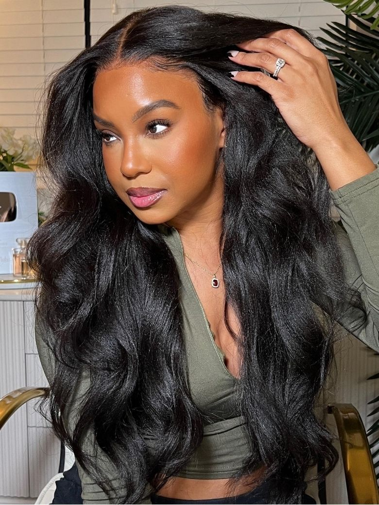 Nadula $100 Off Flash Sale JaiMarii Same| Nadula Lifesaver V Part Yaki Straight Lightweight Glueless Human Hair V Part Wigs