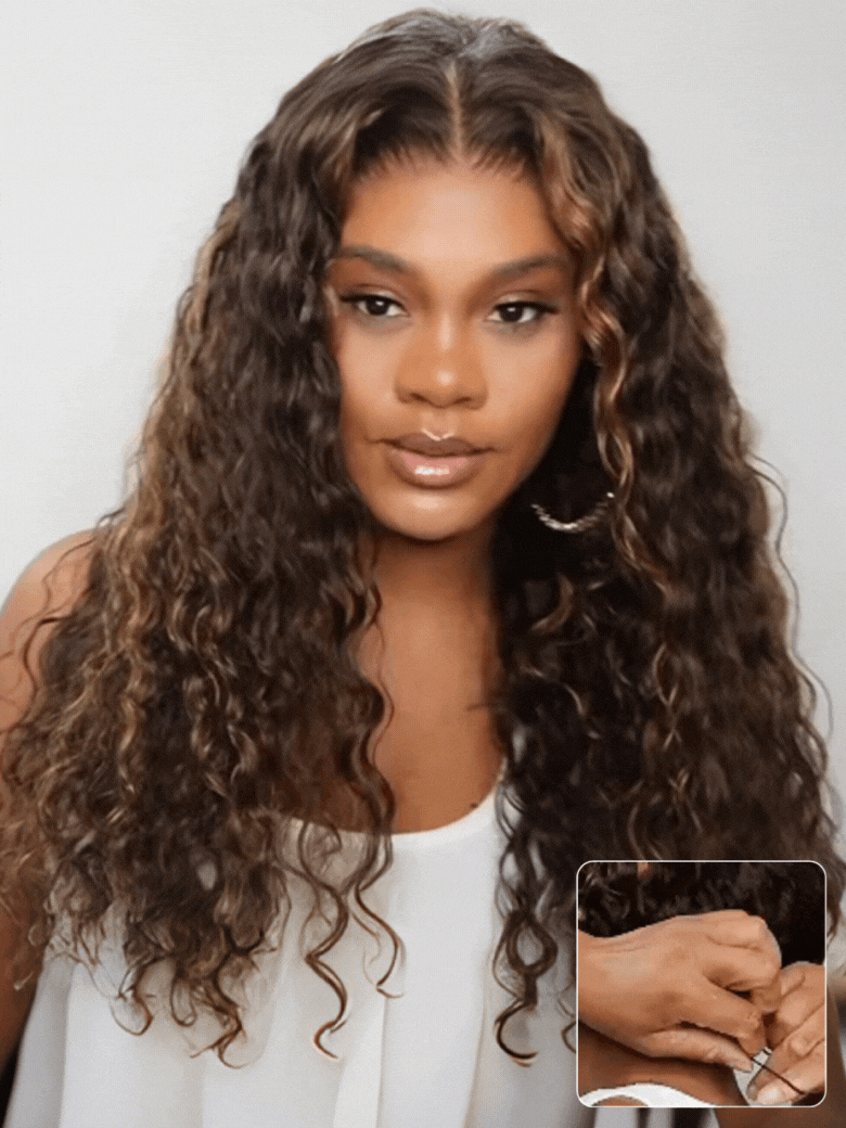 Nadula 7x5 Bye Bye Knots Water Wave Highlight Wig Deep3