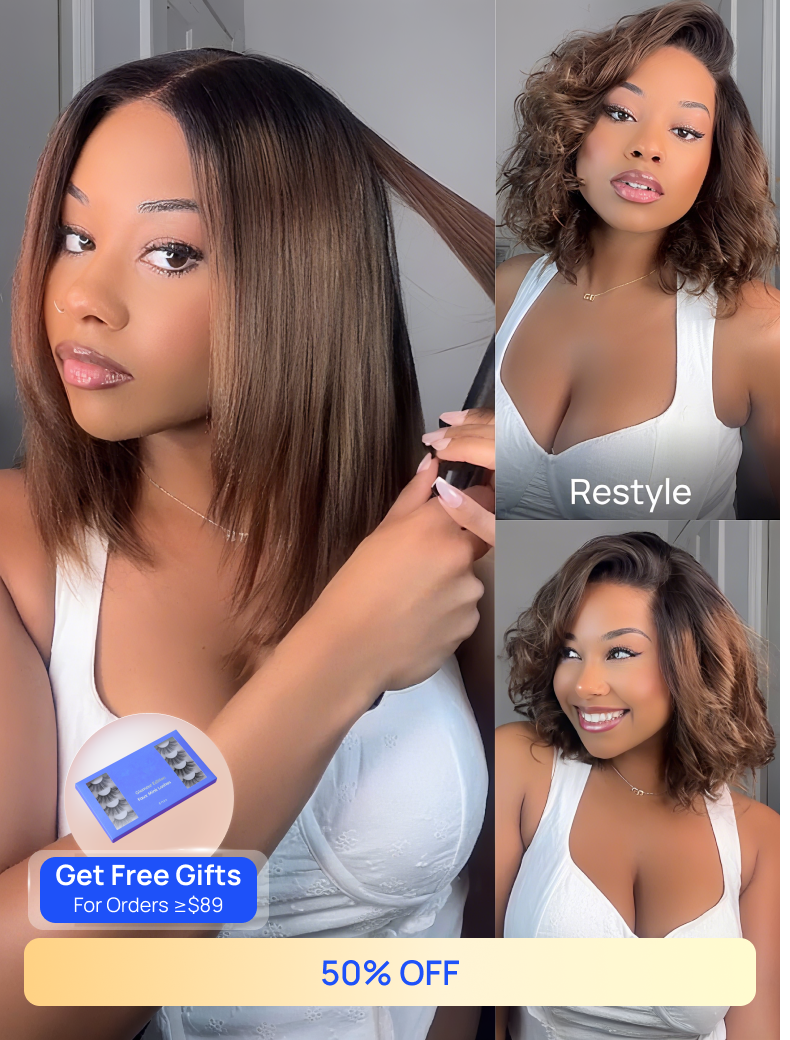 Nadula Flash Sale Chestnut Brown Ombre Colored Headband Wig And