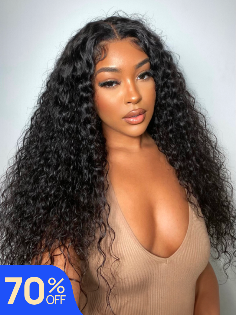 Nadula Flash Sale Water Wave Headband Wig And 7x5 Byebye Knots Lace Closure Glueless Human Hair Wigs Put On And Go