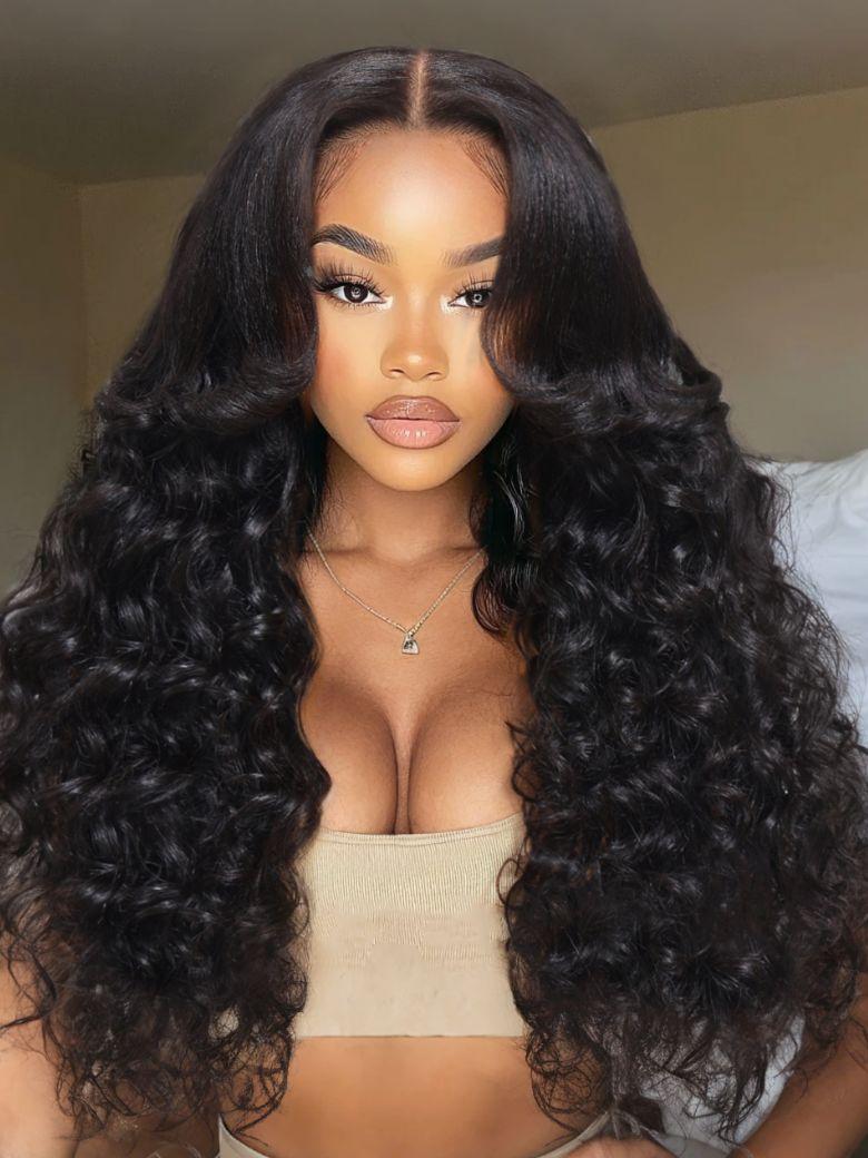 Nadula 7x5 Yaki Loose Body Wave Soft Bouncy Curls Bye