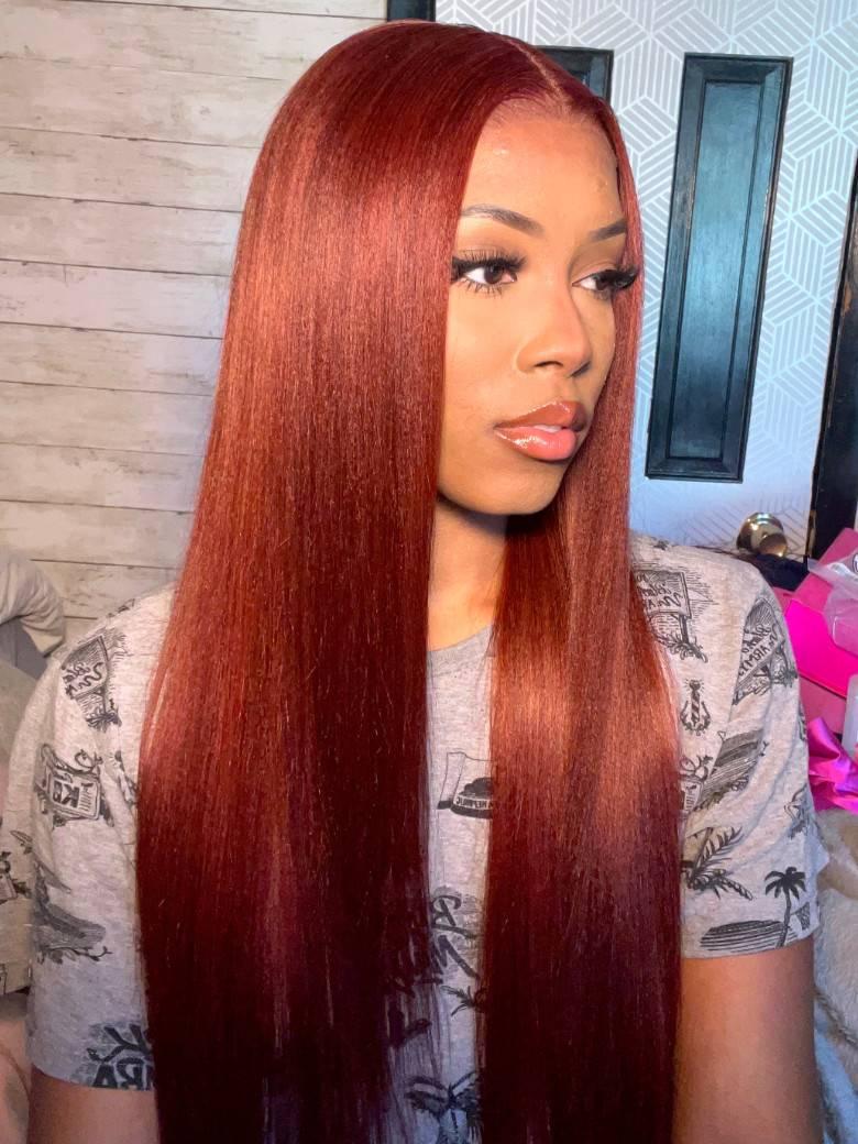 Nadula Flash Sale Yaki Straight 7x5 Invisible Lace Put On and Go Glueless Human Hair Wigs